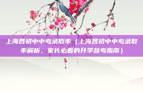 上海各初中中考录取率（上海各初中中考录取率解析，家长必看的升学参考指南）