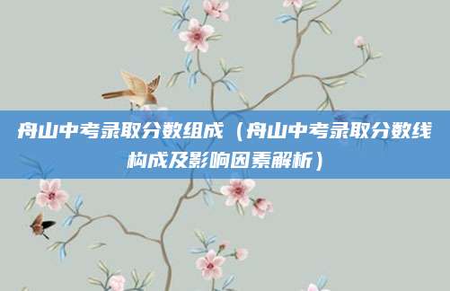 舟山中考录取分数组成（舟山中考录取分数线构成及影响因素解析）