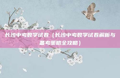 长沙中考数学试卷（长沙中考数学试卷解析与备考策略全攻略）