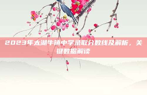 2023年太湖牛镇中学录取分数线及解析，关键数据解读