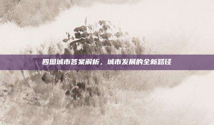 四图城市答案解析，城市发展的全新路径