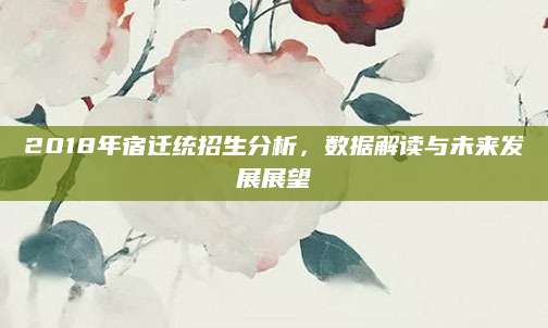 2018年宿迁统招生分析，数据解读与未来发展展望