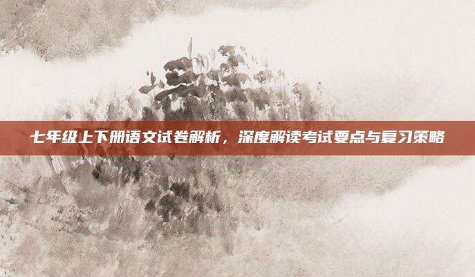 七年级上下册语文试卷解析，深度解读考试要点与复习策略