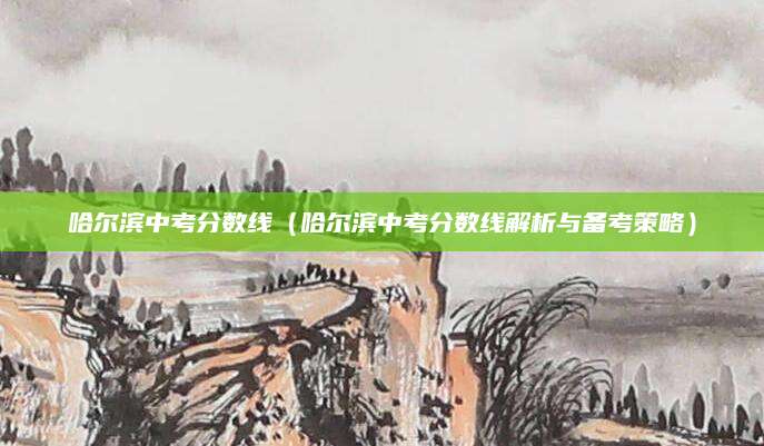 哈尔滨中考分数线（哈尔滨中考分数线解析与备考策略）