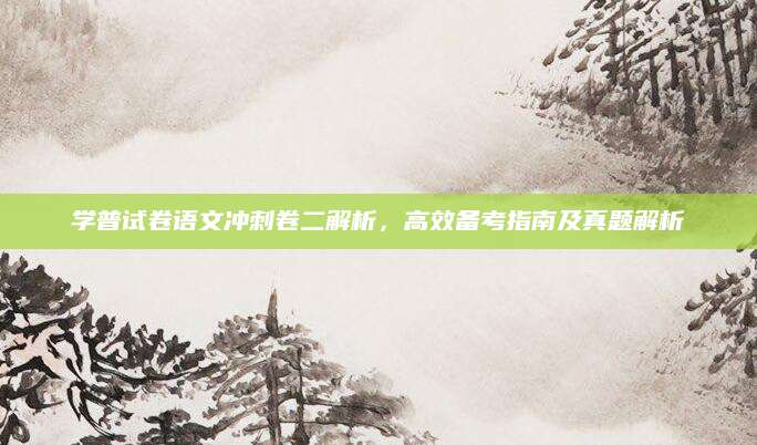 学普试卷语文冲刺卷二解析，高效备考指南及真题解析
