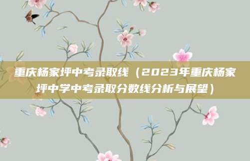 重庆杨家坪中考录取线（2023年重庆杨家坪中学中考录取分数线分析与展望）