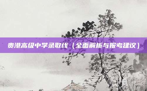 贵港高级中学录取线（全面解析与报考建议）