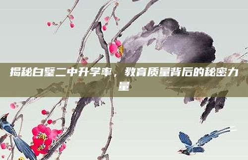 揭秘白璧二中升学率，教育质量背后的秘密力量