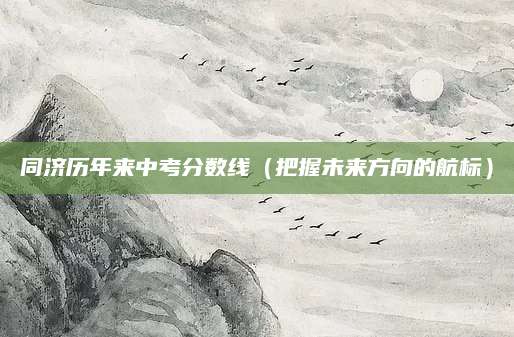 同济历年来中考分数线（把握未来方向的航标）