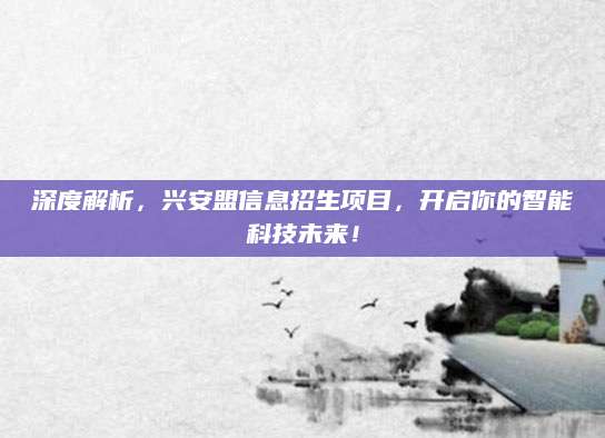 深度解析，兴安盟信息招生项目，开启你的智能科技未来！