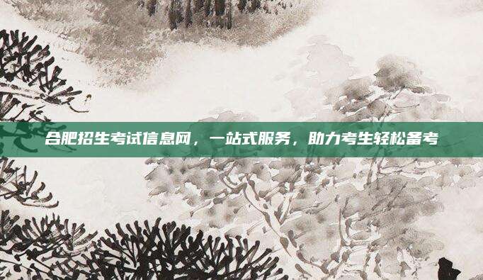 合肥招生考试信息网，一站式服务，助力考生轻松备考