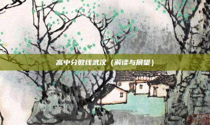 高中分数线武汉（解读与展望）
