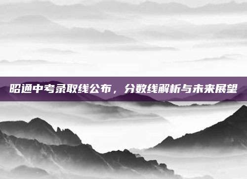 昭通中考录取线公布，分数线解析与未来展望